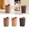 Wood Trash Can with Lid, Wastebasket Garbage Bin Decorative with Swing Lid Garbage Can,