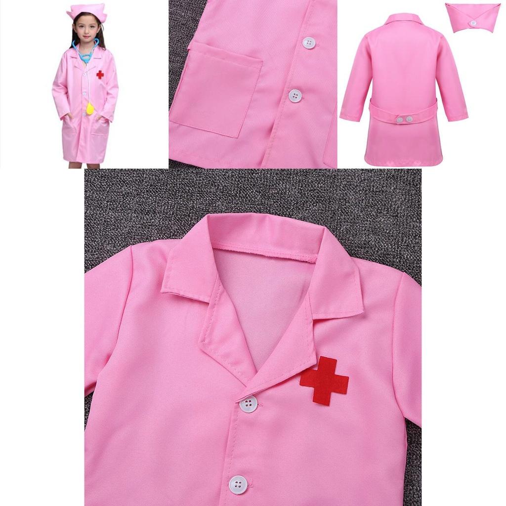 Стильный костюм доктора для детей с лацканами и застежкой на пуговицы для веселых игр