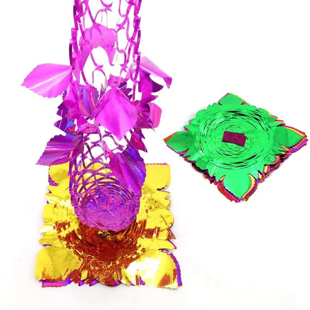 Xmas Gift Party Supplies Hanging Decoration Ceiling Wreath Metalic Foil Garland Christmas Decor