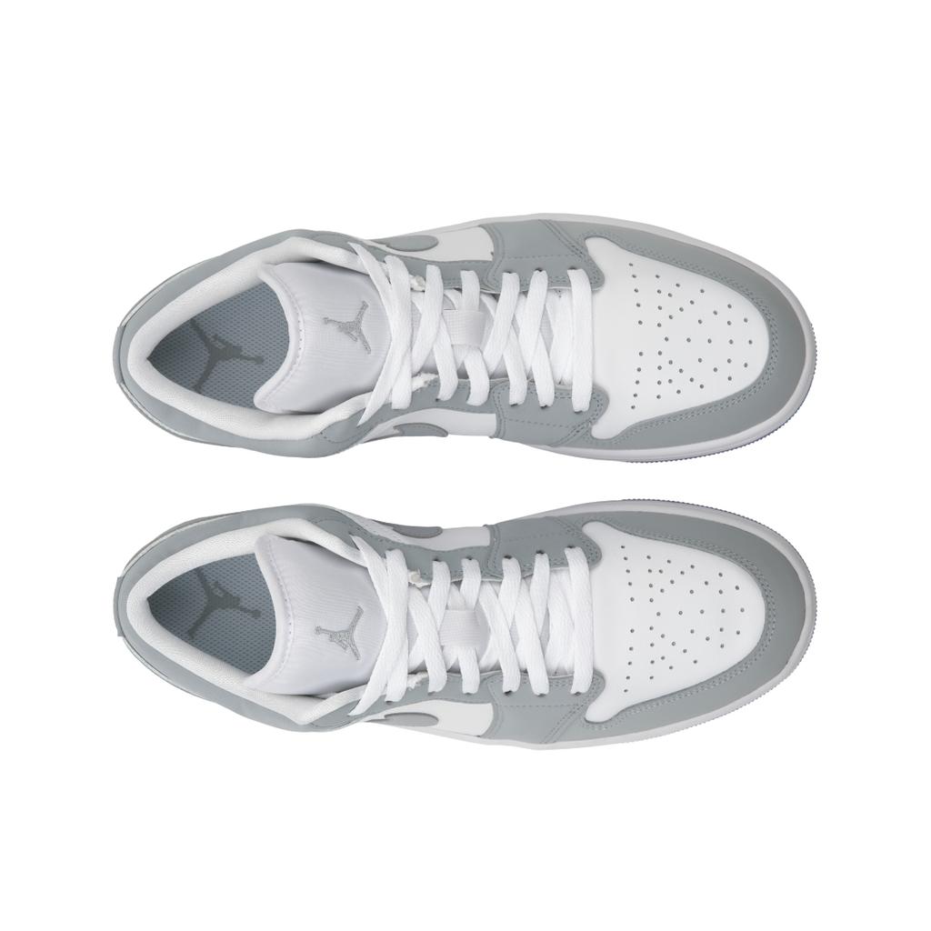 Air Jordan 1 Low White Wolf Grey Женские кроссовки Алюминий DC0774-105