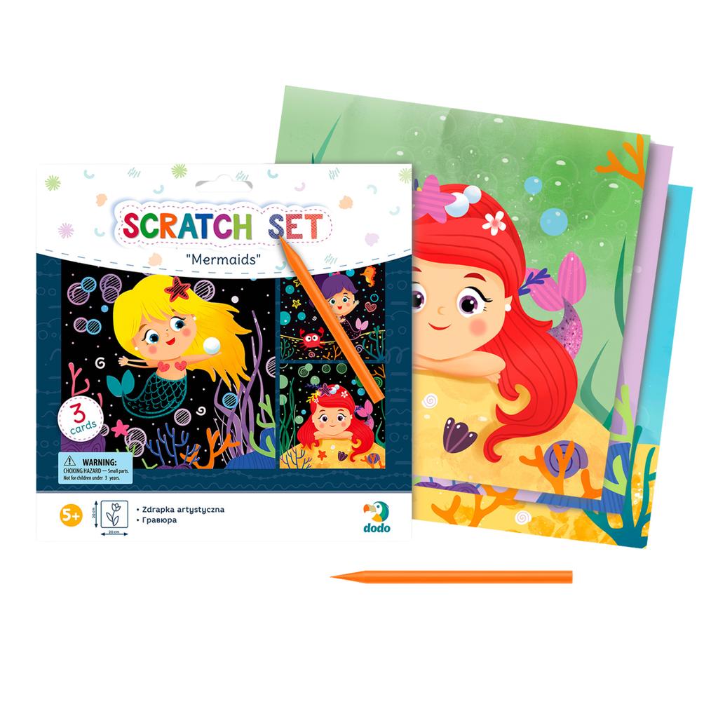 Zdrapka Artystyczna "Syrenki" Wydrapywanka Metoda Scratch Zestaw Dla Dzieci 300216