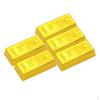 5/set Fake Plastic Gold Bar Bullion Desk Decoration Fancy Dress Party Toy