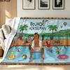 Bojack Horseman Print Flannel Blanket High Quality Warm Comfortable Cover for All Seasons Perfect for Gifts Home Decor