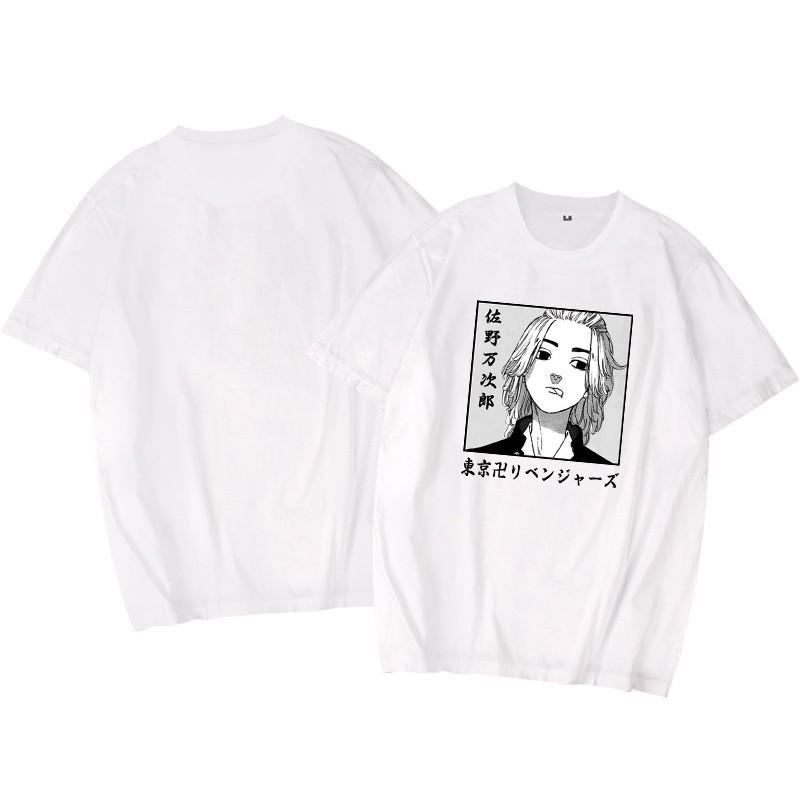 Tokyo Revengers Short Sleeve T-Shirt Manjiro Sano Ken Ryuguji Mans Cotton Printed Tee Teens