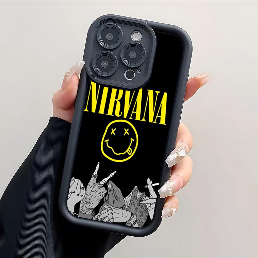 Чехол для телефона Rock Band N-Nirvana Для IPhone 17 Pro Max 15 Pro 16 14 Plus 12 13 Mini 11 Pro Ударопрочный чехол