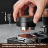 Coffee Grounds Leveler Real Wood Stainless Steel Materials Quick Setup Coffee Powder Leveler Tool for Espresso Machines