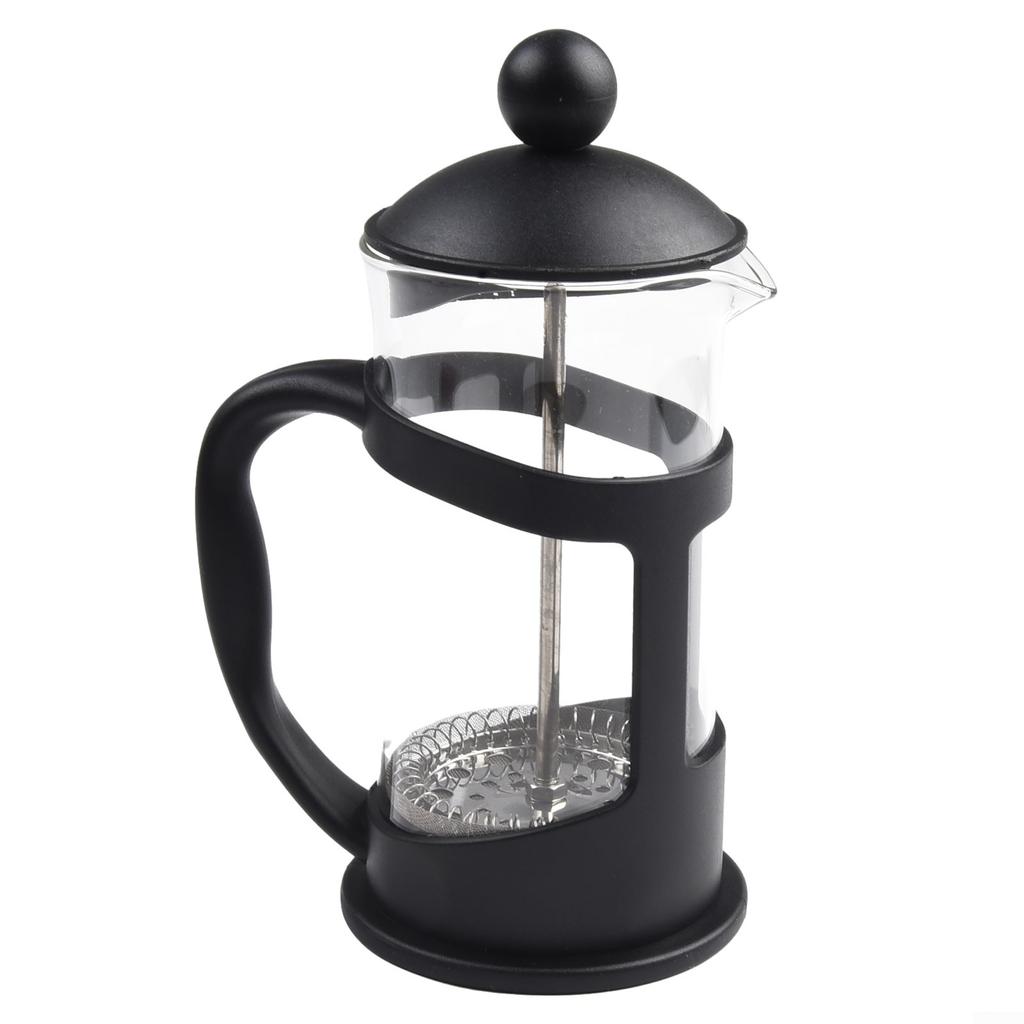 Кофейник 16x7,7 см. Пресс для кофе, 1 шт., черный, прозрачный