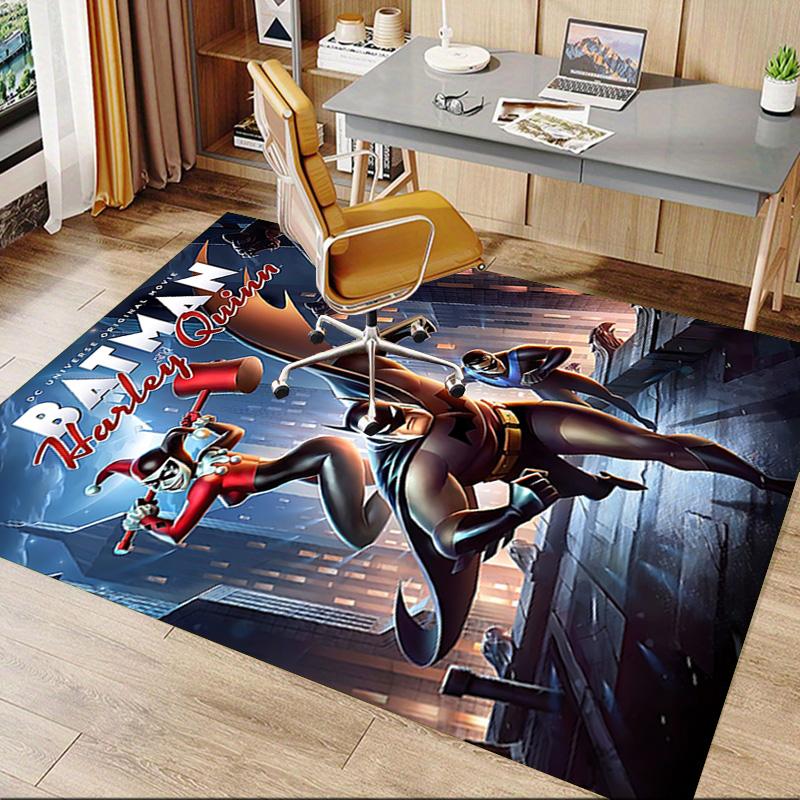 Batman Vs Harley Quinn Carpet For Playroom Bedroom Living Room Sofa Home Decorkids Game Area Rug Nonslip Floor Mat