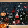 Dark Aesthetic Home Ornaments 9PCS Halloween Static Window Stickers, Gothic Silhouette Decals, Reusable Retro Horror Stickers Waterproof PVC for Glass