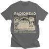 Radiohead Everything In Its Right Place Винтажная футболка с принтом Альтернативная рок-группа Черная Унисекс Свободная Повседневная футболка