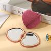 Высокое разрешение в форме сердца зеркало для макияжа ABS двухсторонние зеркала для туалетного столика для девочек и леди