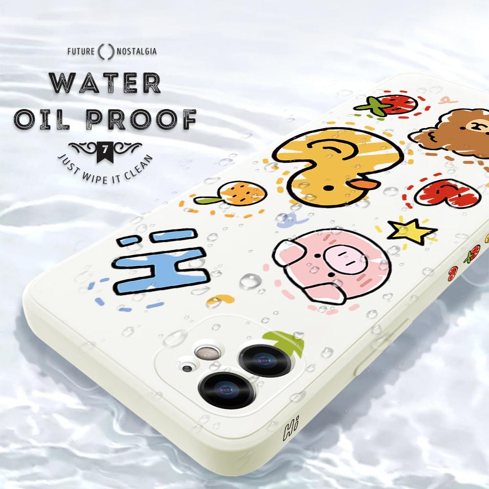 Чехол для телефона с мультяшным красочным узором, квадратный, жидкий силикон, TPU, полное покрытие камеры, противоударный защитный чехол для Samsung Infinix Tecno