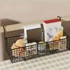 Iron Bedside Storage Basket Space-saving No Drilling Hanging Wire Basket Large Capacity Bed Bedside Shelf Holder Baby Bed Rails
