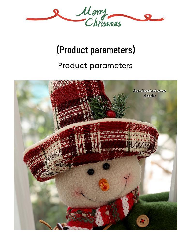 Клетчатый Рождественский Лес Старик Подхват для Штор и Дверной Подвес Декор