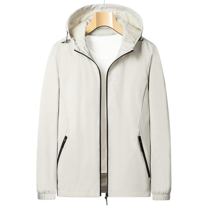 Весенне-осенняя однослойная тонкая куртка Мужская куртка Мужская рабочая одежда Куртка с капюшоном Мужская приталенная ветрозащитная куртка Верхняя одежда Мужская