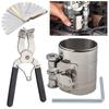 4-дюймовый инструмент для компрессора поршневых колец автомобильного двигателя, регулируемые размеры от 2 дюймов до 7 дюймов с плоскогубцами для установки поршня, серебристый 50 мм, 175 мм поршневое кольцо