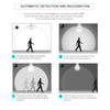 Motion Sensor LED Bulbs E27 PIR Lamp 7W Cool White 6500K LED Light Bulb Auto On/Off for Front Door, Garage, Stairs, Hallway