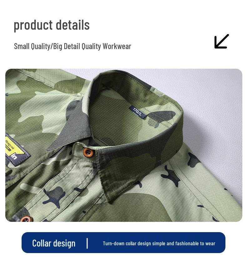 Men's Quick-Dry Summer Workwear Set: Breathable, Sun-Protective Suit for Outdoor Construction and Workshop Tasks