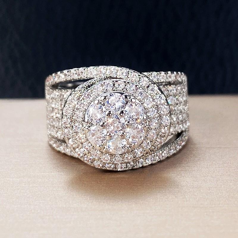 Кольца Huitan Bling Bling с кубическим цирконием для женщин, золотые/цветные, роскошные обручальные кольца, помолвочные кольца, ювелирные изделия