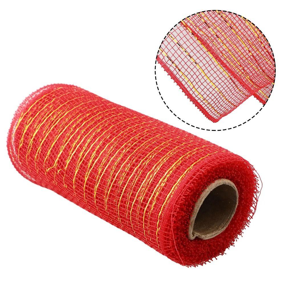 Сделай сам Крафт Рождественское украшение Сетка Лента Рождественский Цветок Венок Сетка Украшение Рождественской Елки