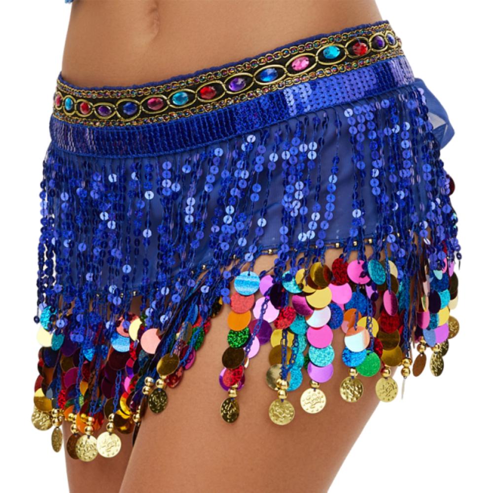 Glitter Sequins Belly Dance Belt Creative Hip Scarf Skirt Belly Dance Hip Scarf Women