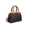 Celine Triomphe Logo Print Classic Boston Bag Women Shoulder Bag Brown 113772CAS-04LU