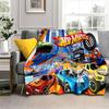 2025 Новое новое Фланелевое одеяло с рисунком гоночного автомобиля H-Hot Wheels, Мягкое покрывало для дома, спальни, кровати, дивана, Покрытие для путешествий, Подарок для ребенка