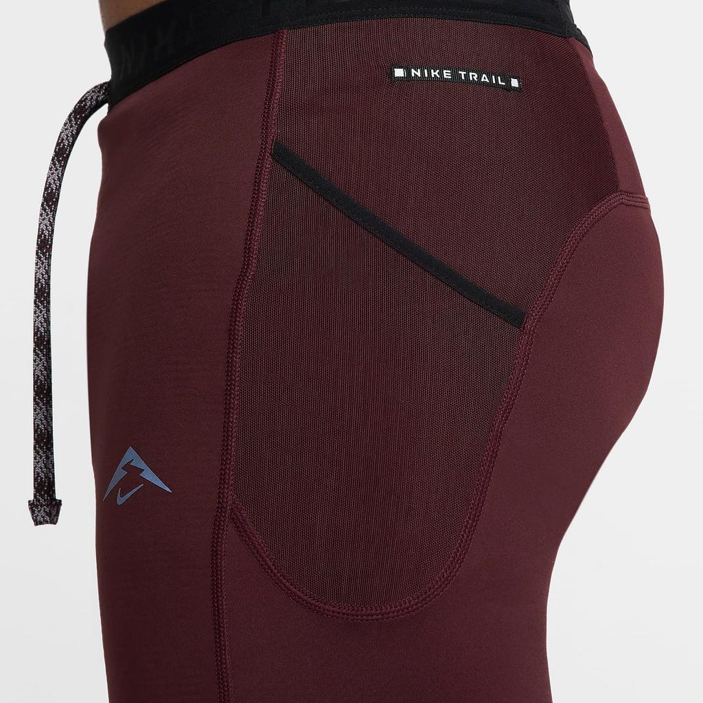 Nike Lunar Ray Running Tight Warm Breathable Sports Long Pants Men Bottoms Burgundy FB8599-652