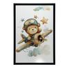 Flying Bear Pilot Poster Flying Bear Pilot Poster, 40X50 Cm, Gold Aluminum Frame, 230 Gsm Matte Paper