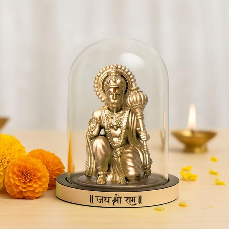 Astrotalk Resin Sankat Mochan Hanuman Murti | Hanuman Idol for Car, Home, & Mandir | Removes Obstacles, Brings Peace & P