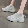 Small White Shoes for Women In Spring and Autumn New Versatile Hollow Breathable Sports Shoes for Small Heightened Daddy Shoes
