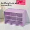 Drawer Desktop Storage Box Large Capacity 6 Compartments Clear Visible Cosmetic Stationary Hair Accessories Jewelry Storage Organizer Container