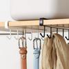 Многофункциональная подвесная стойка, прочная металлическая несущая способность, 6 крючков, декоративная полка для хранения для дома