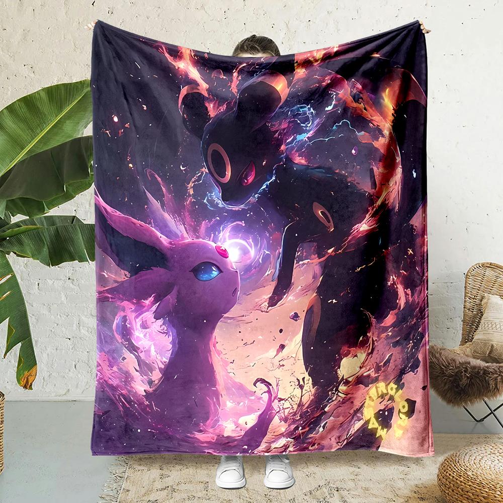 1 шт. Японские игры E-Eevee Umbreon Мультяшное одеяло Аниме Мягкое пушистое плюшевое одеяло Диван Офисное одеяло Плед Пикник Пляжное полотенце
