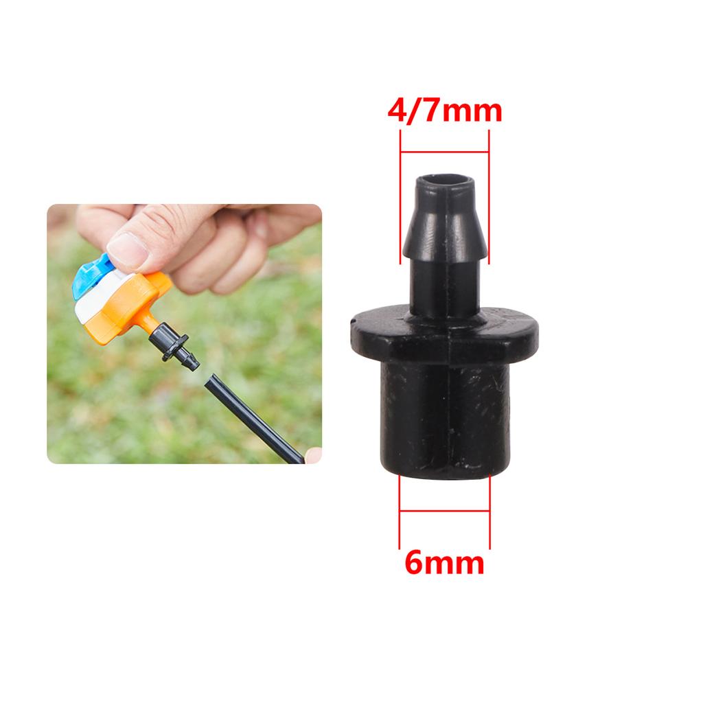 50/100/200Pcs Garden Hose Connectors 4/7mm Hose Single Barbed Straight Joints for Drip Irrigation System and PVC Pipe Fittings
