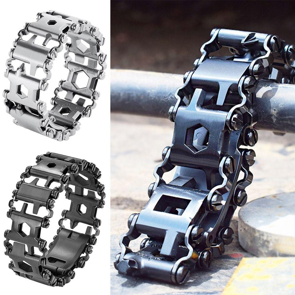 Ручная цепь из нержавеющей стали, носимый шестигранный ключ, отвертка, открывалка для бутылок, инструмент для улицы, браслет