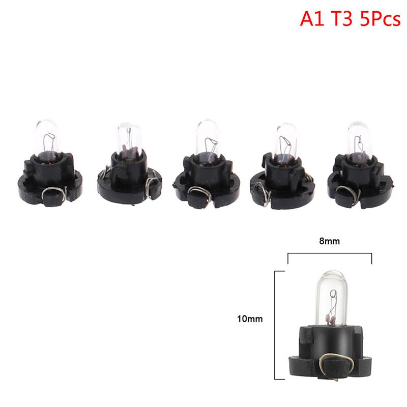 5Pcs T3 T4.2 Led Bulbs Car Interior Wedge Dashboard Warming Indicator Lamps