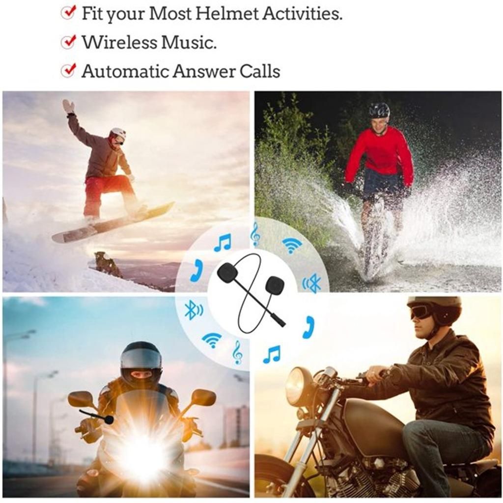 Bluetooth-гарнитура для мотоциклетного шлема, Bluetooth 5.0, водонепроницаемая мотоциклетная спортивная гарнитура, динамики, управление музыкальными вызовами