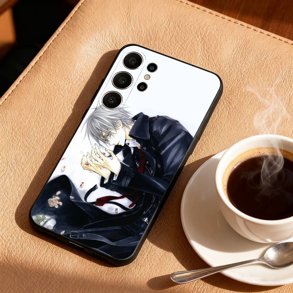 Чехол для телефона Аниме М-Манга Рыцарь-вампир Для Samsung S26,S25,24,23,22,30,21,10,9,Ultra,Plus,Lite,Черный Мягкий Чехол