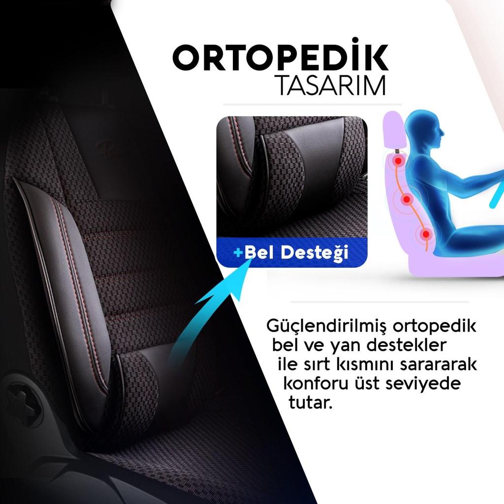 ЧЕХОЛ АВТОКРЕСЛА СЕРИИ COMFORT ИЗ ТКАНИ Черный Красный