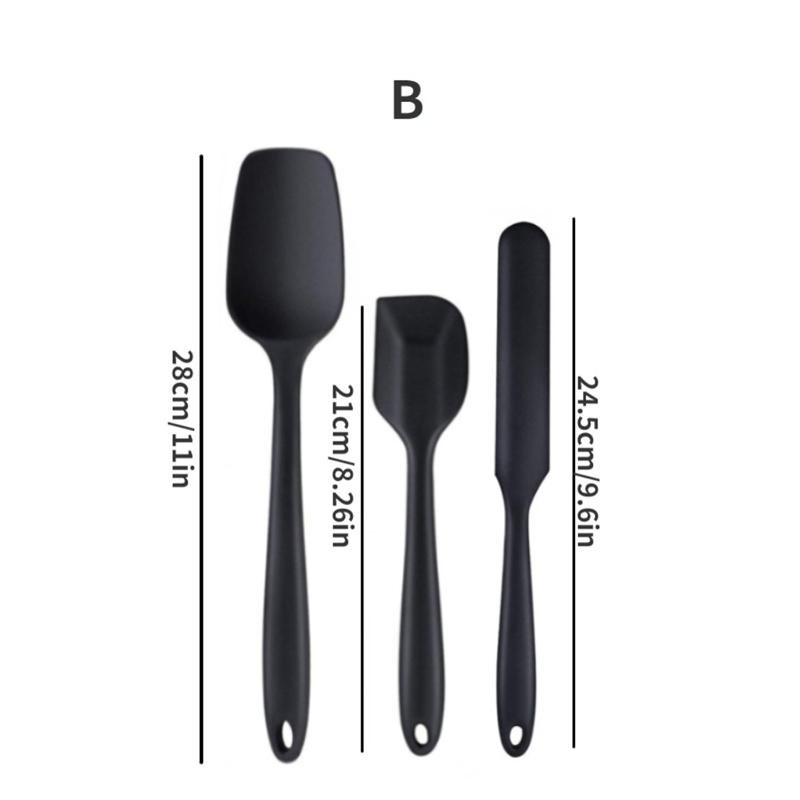 Silicone Cake Spatula Scraper Set Non-Stick Heat-Resistant Turners Spatulas Oil Brush Kitchen Baking Cooking Mixing Kitchenware