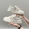 Популярные высококачественные белые туфли на толстой подошве, женские весенние универсальные туфли для доски Panda 2025, новая корейская повседневная спортивная обувь