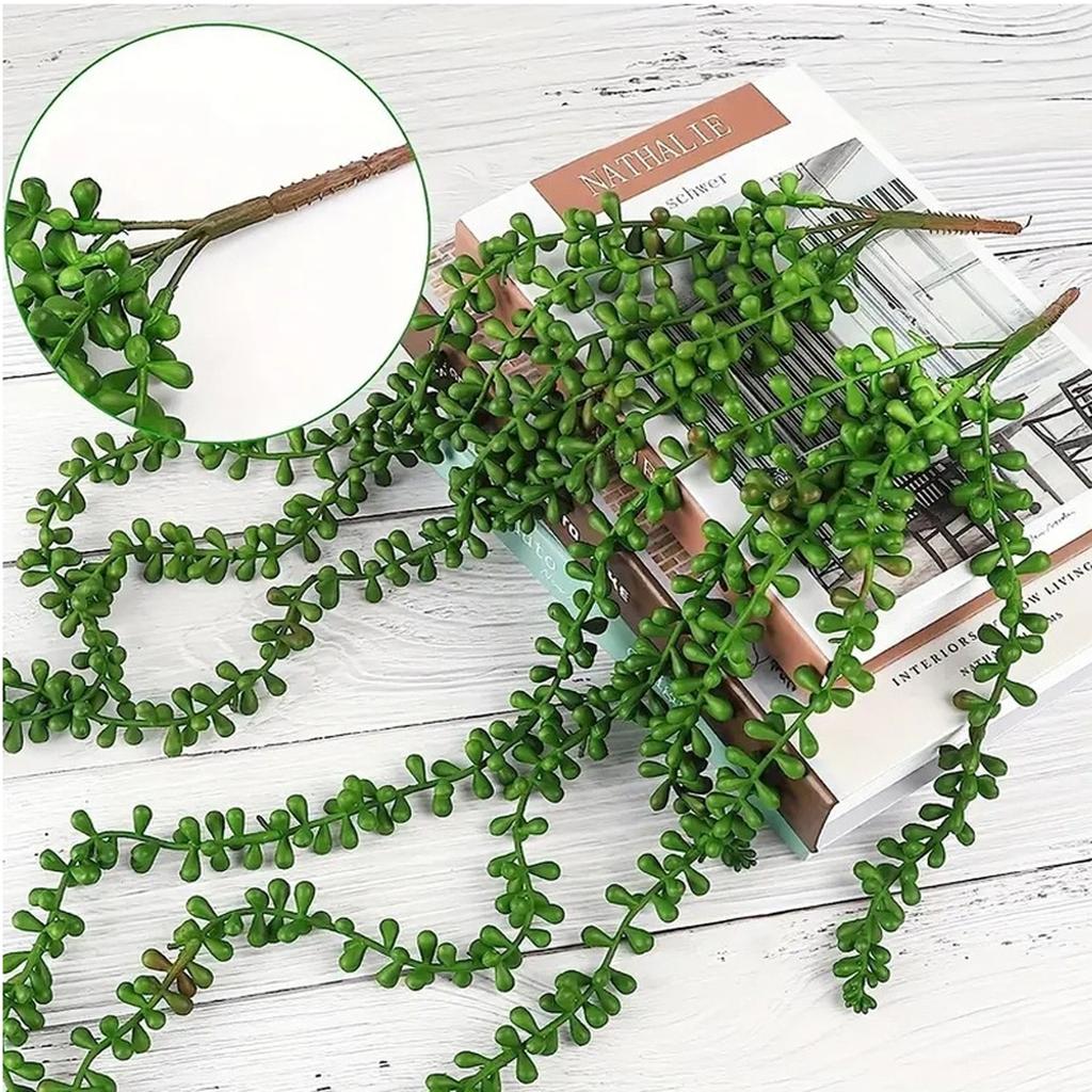CEWOR 4 шт. Поддельные подвесные растения, нитка жемчуга, искусственные подвесные суккуленты, настенный декор, искусственные растения для помещений, для дома, сада, на открытом воздухе