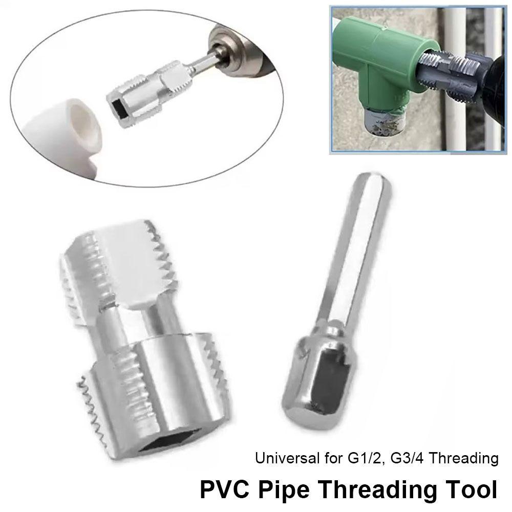 1Pcs Detachable PVC Pipe Threader Aluminium Thread Maker Tool  Electric Drill Accessory