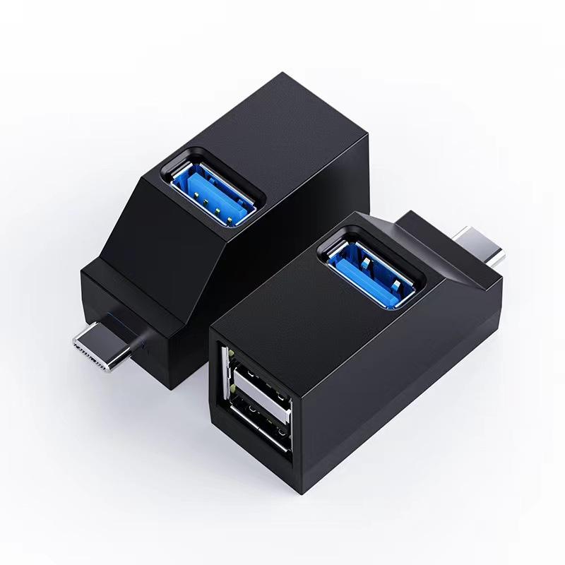 Высокоскоростной USB 3.0 Хаб-адаптер Удлинитель Мини-разветвитель 3 порта Передача данных USB-разветвитель Док-станция Для ПК Ноутбука Запчасти