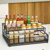Выдвижная полка для хранения, 3-слойная, складная, кухонная, для приправ, съемные металлические полки для хранения, водонепроницаемый органайзер для дома