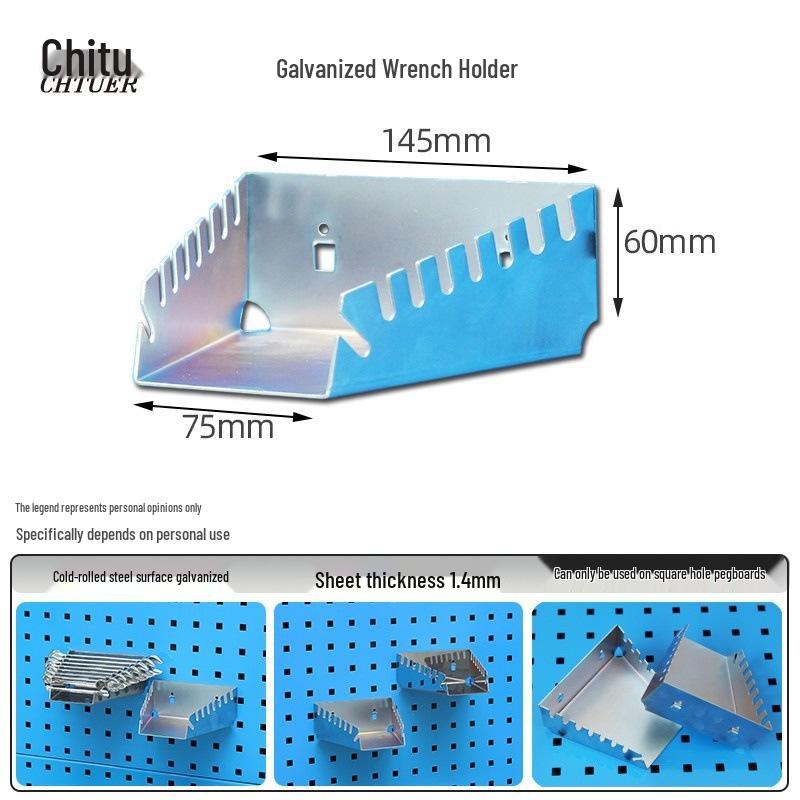 Stainless Steel Pegboard Rack & Hook Set for Tool Organization