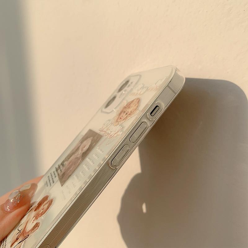 Retro Angel Rose Phone Case Suitable for iPhone 13, iPhone 14, iPhone 15, iPhone 16 Pro Max