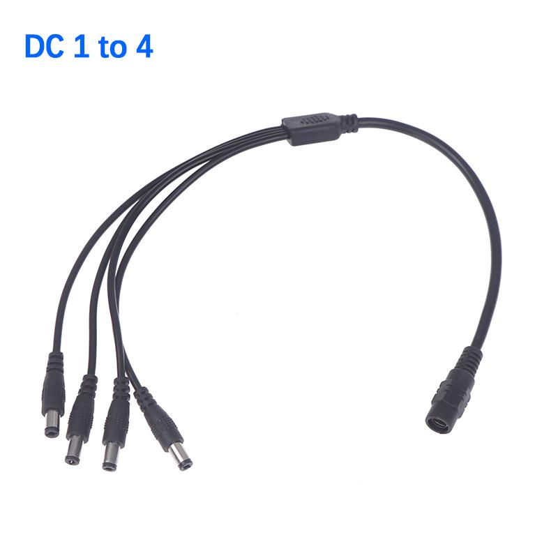 1 шт. Камера видеонаблюдения 1 разъем питания постоянного тока (мама) на 2/3/4/5/6/8 штекеров (папа) Кабель-адаптер питания Разветвитель Кабель для светодиодной ленты