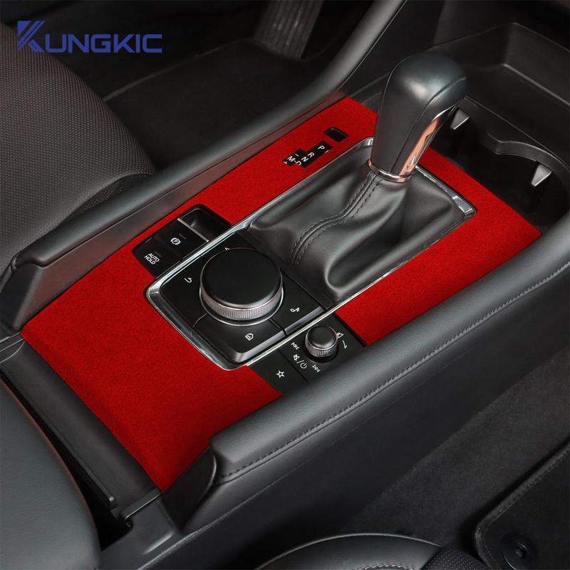 Top Suede Trim LHD RHD Sticker For Mazda 3 Axela 2024 2025 Car Central Console Gear Shift Panel